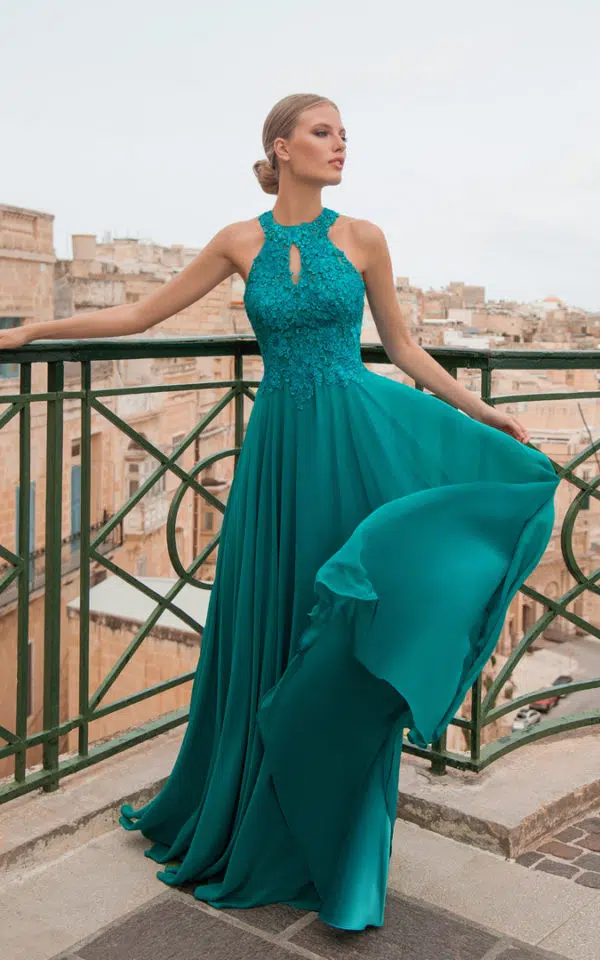 Robe de cocktail Turquoise