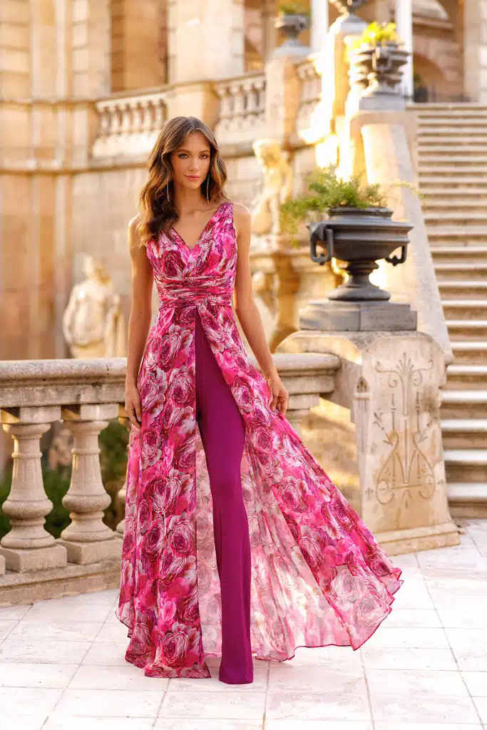 robe de cocktail 2024 cbi022 fuchsia 1