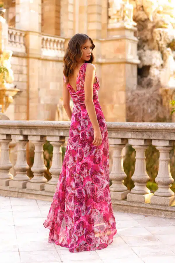 robe de cocktail 2024 cbi022 fuchsia 3