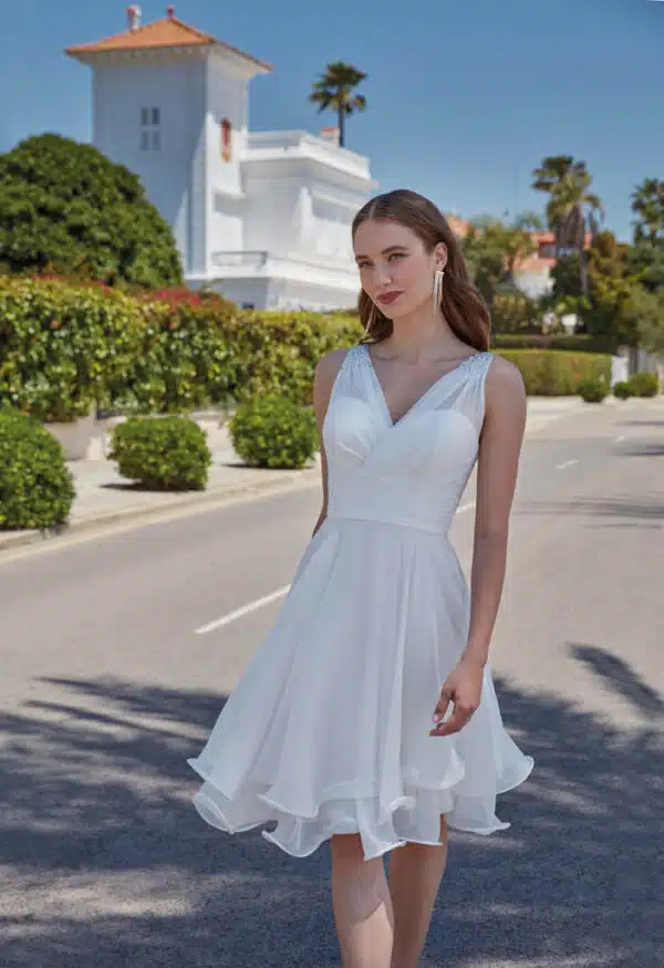 robe de cocktail lyne mariage r058c ecru 1