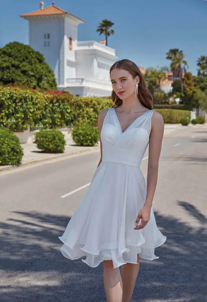 robe de cocktail lyne mariage r058c ecru 1