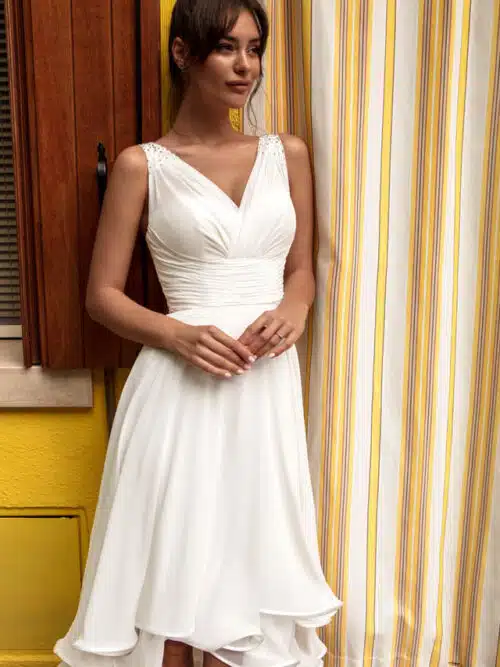 robe de cocktail lyne mariage r058l ecru 1