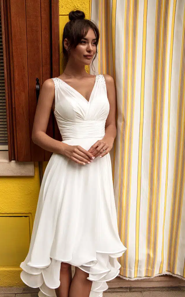 robe de cocktail lyne mariage r058l ecru 1