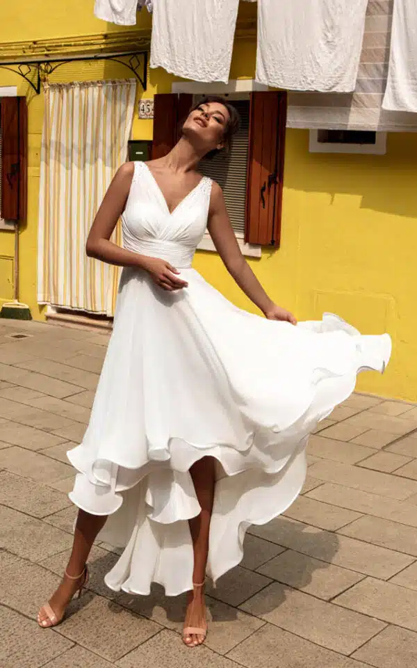 robe de cocktail lyne mariage r058l ecru 2