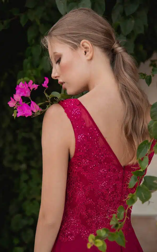 robe de cocktail lyne mariage r136l rubis 3