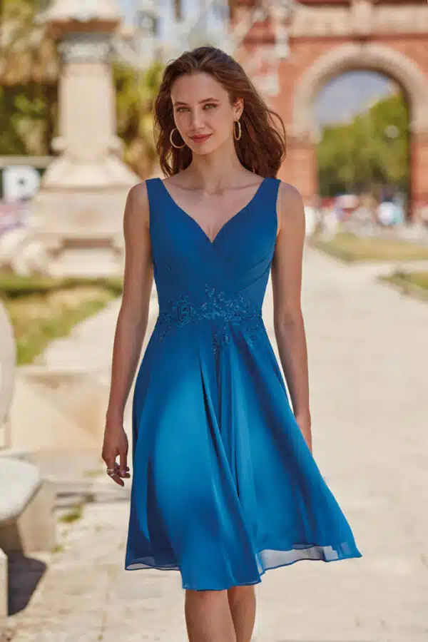 robe de cocktail lyne mariage r141c indigo 1