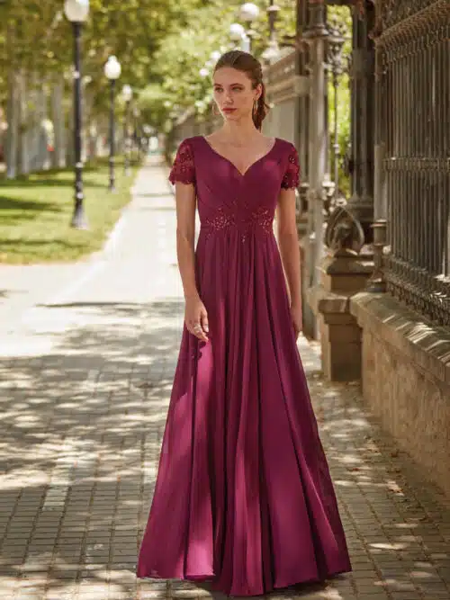 robe de cocktail lyne mariage r141n aubergine 1