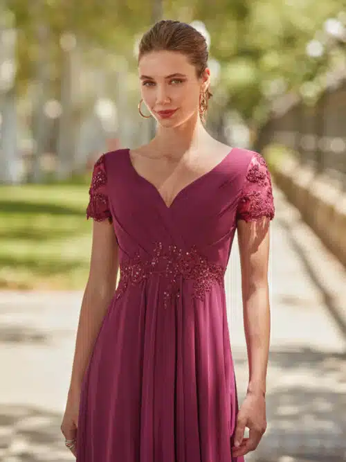 robe de cocktail lyne mariage r141n aubergine 2