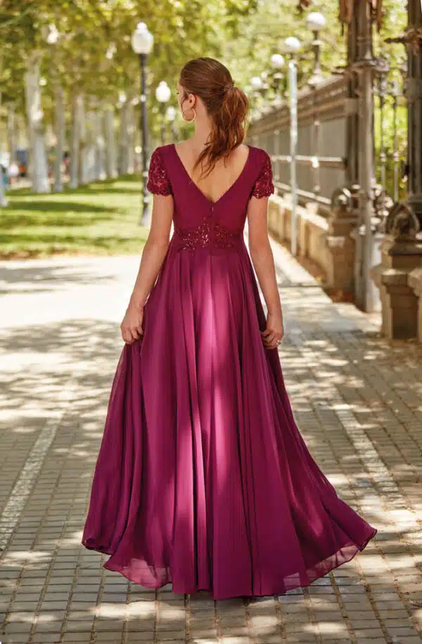 robe de cocktail lyne mariage r141n aubergine 3