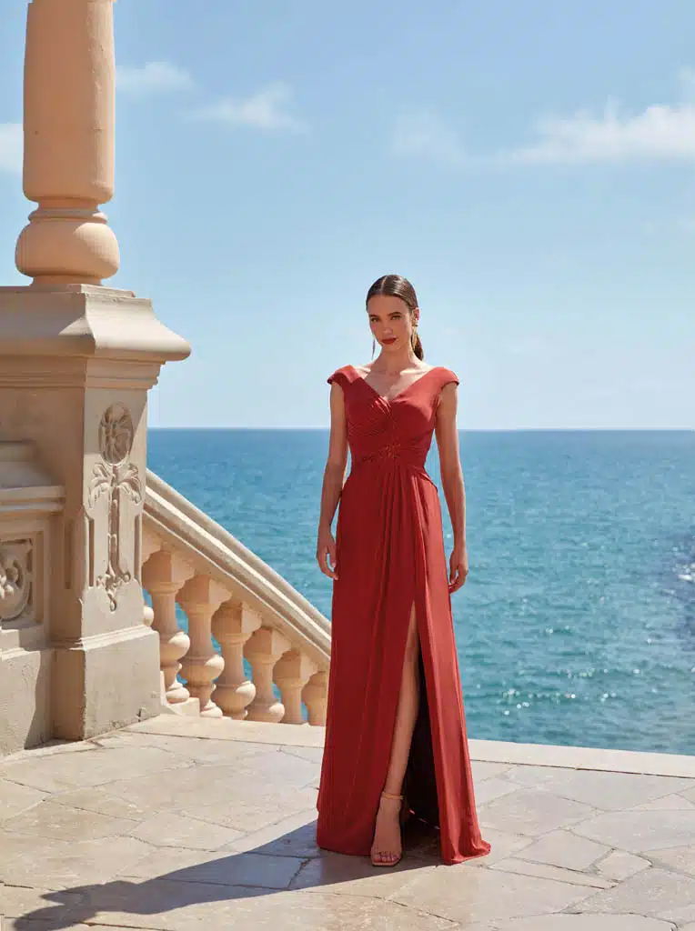 robe de cocktail lyne mariage r174l terracotta 1