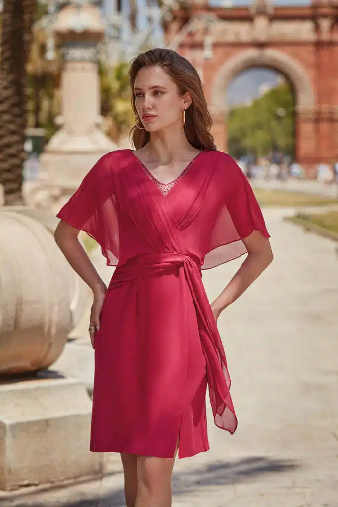 robe de cocktail lyne mariage r182c framboise 1