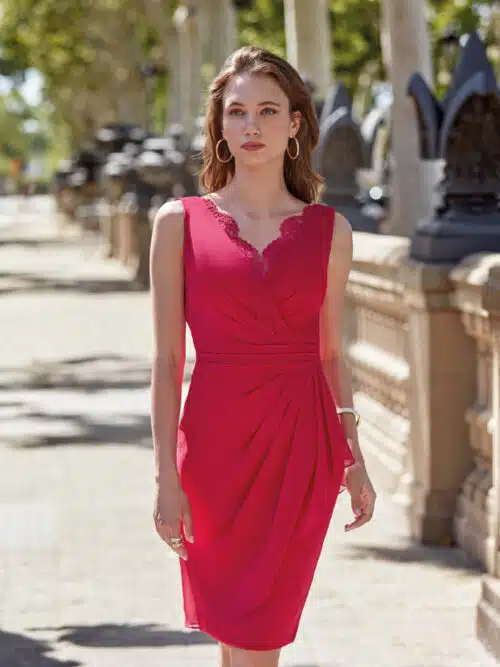 robe de cocktail lyne mariage ro536 framboise 1