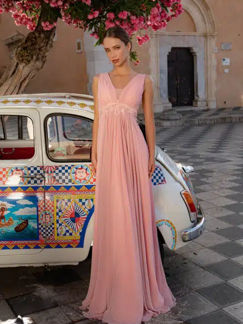 robe de cocktail lyne mariage ro623 rose 1