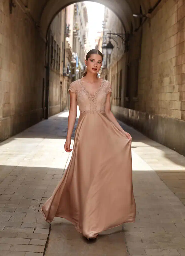 robe de cocktail lyne mariage ro628 beige 1