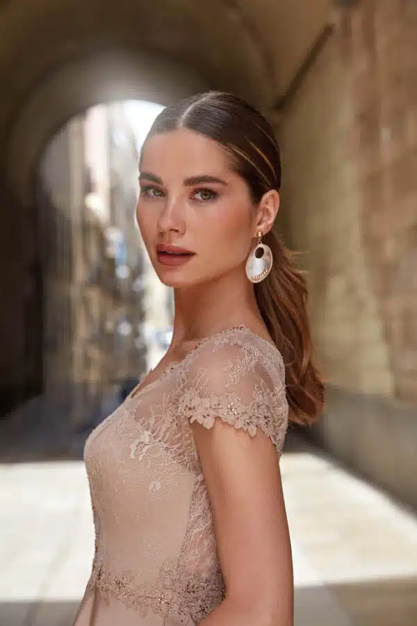 robe de cocktail lyne mariage ro628 beige 2