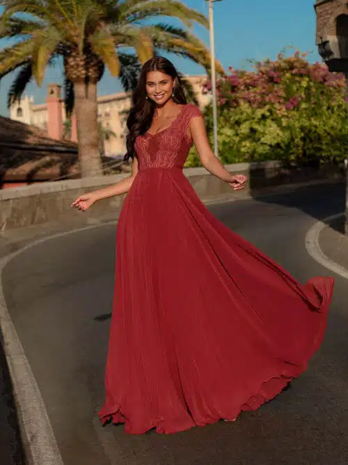 robe de cocktail lyne mariage ro646 bordeaux 1