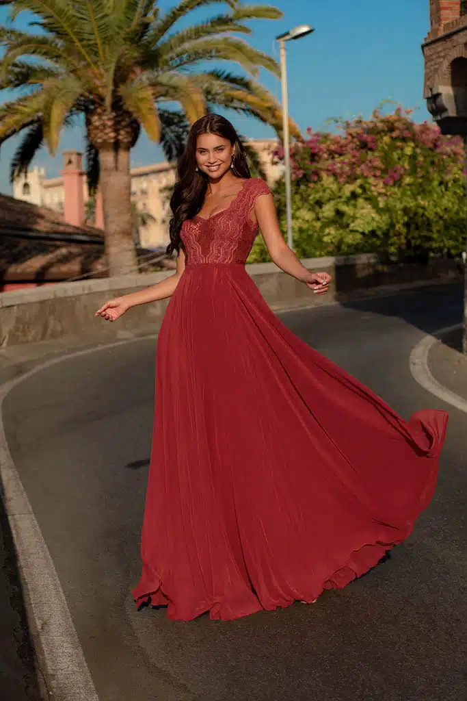 robe de cocktail lyne mariage ro646 bordeaux 1