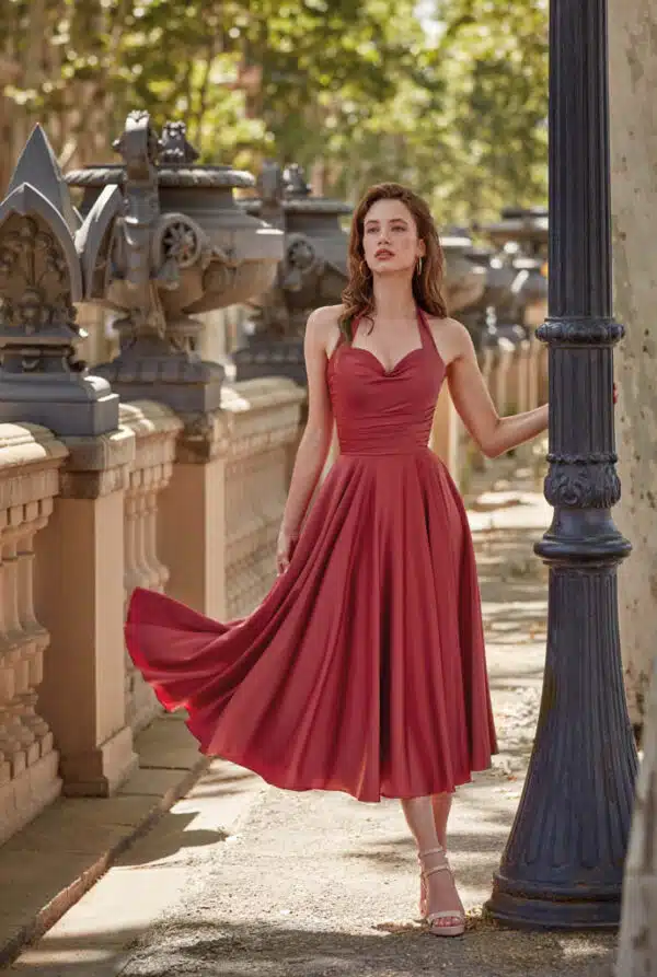 robe de cocktail lyne mariage ro671s corail 1