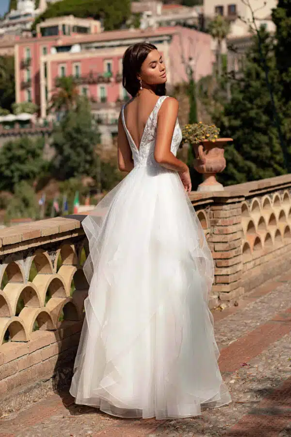 robe de cocktail lyne mariage rp074 ecru 2