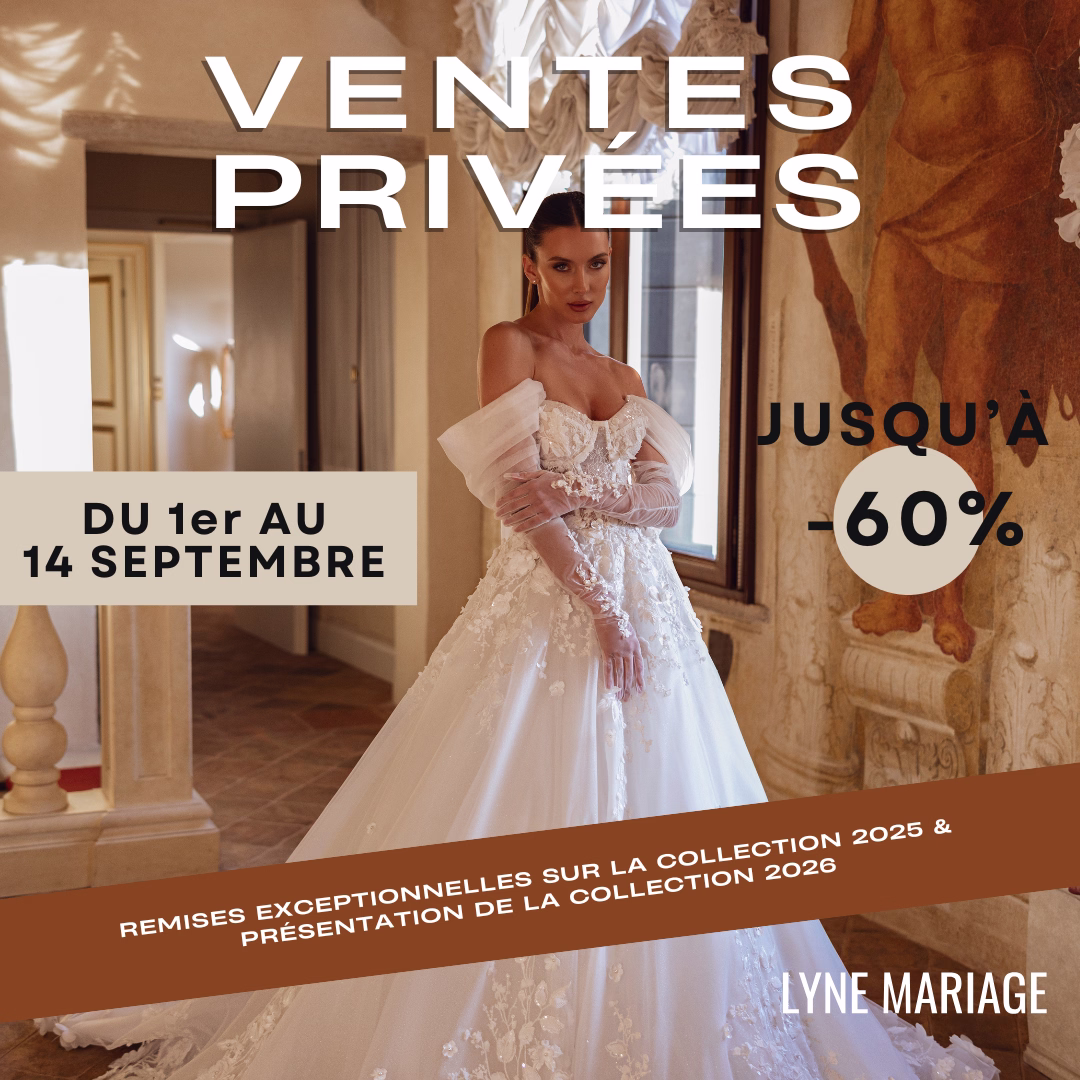 vente privee robes de mairee septembre 2025 lyne mariage popup