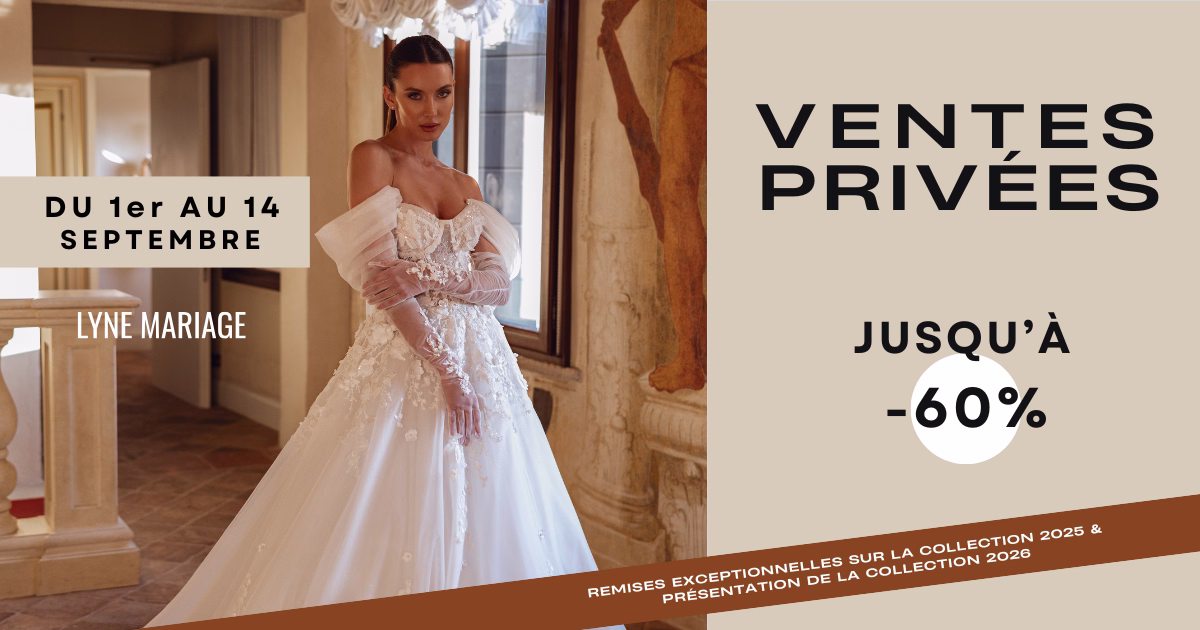 vente privee robes de mairee septembre 2025 lyne mariage